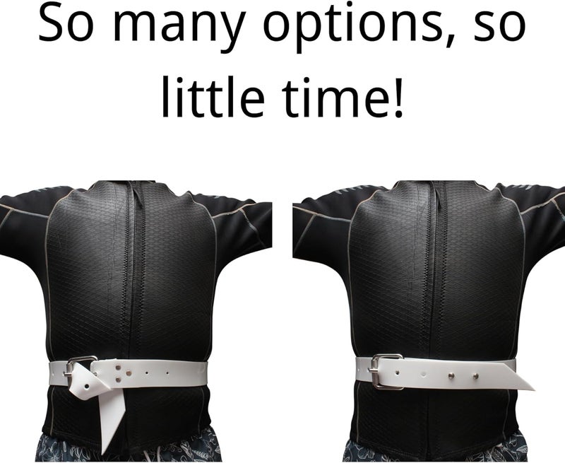 DiveTec Silicone Diving Weight Belt 54" (138cm) with Detachable Stainless Steel Fastening Studs – Ideal for Freediving & Spearfishing - Image 4